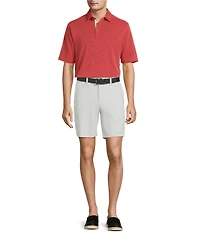 Roundtree & Yorke The Cloud Collection 8#double; Flat-Front Tech Pocket Washed Chino Shorts
