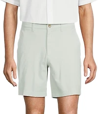 Roundtree & Yorke The Cloud Collection 8#double; Flat-Front Tech Pocket Washed Chino Shorts