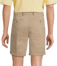 Roundtree & Yorke The Cloud Collection 8#double; Flat-Front Tech Pocket Washed Chino Shorts