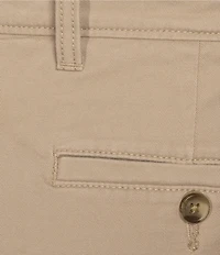 Roundtree & Yorke The Cloud Collection 8#double; Flat-Front Tech Pocket Washed Chino Shorts