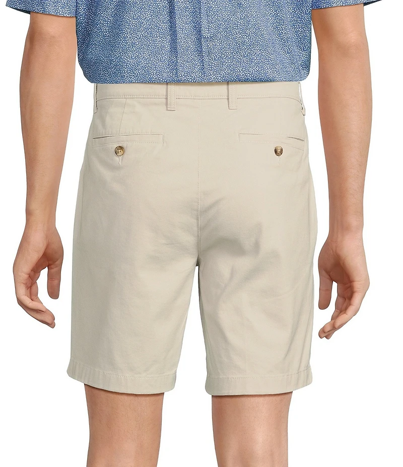 Roundtree & Yorke The Cloud Collection 8#double; Flat-Front Tech Pocket Washed Chino Shorts