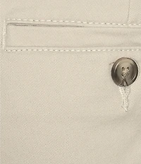 Roundtree & Yorke The Cloud Collection 8#double; Flat-Front Tech Pocket Washed Chino Shorts
