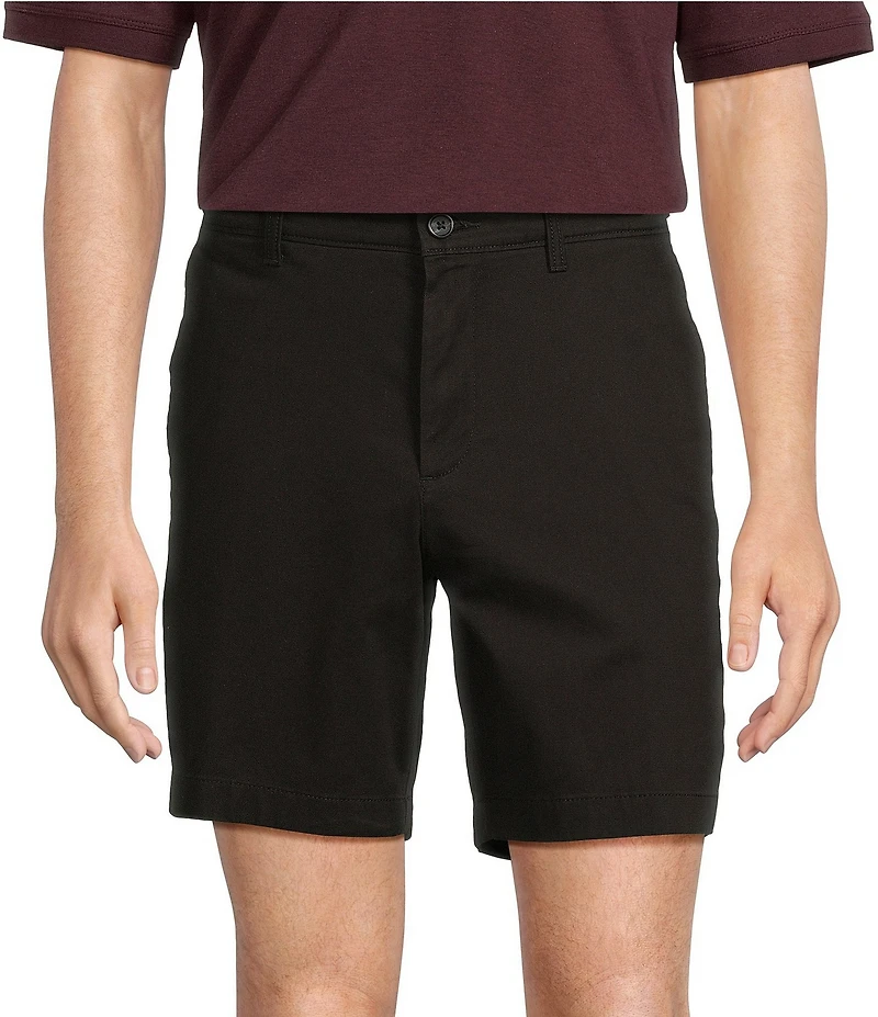 Roundtree & Yorke The Cloud Collection 8#double; Flat-Front Tech Pocket Washed Chino Shorts
