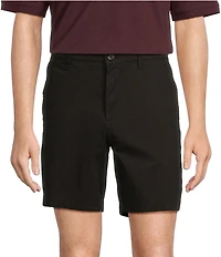 Roundtree & Yorke The Cloud Collection 8#double; Flat-Front Tech Pocket Washed Chino Shorts