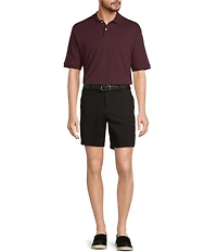 Roundtree & Yorke The Cloud Collection 8#double; Flat-Front Tech Pocket Washed Chino Shorts