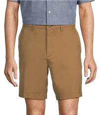 Roundtree & Yorke The Cloud Collection 8#double; Flat-Front Tech Pocket Washed Chino Shorts