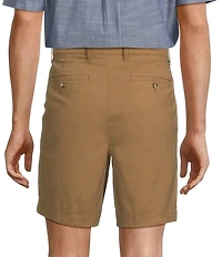 Roundtree & Yorke The Cloud Collection 8#double; Flat-Front Tech Pocket Washed Chino Shorts