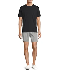 Roundtree & Yorke The Cloud Collection 8#double; Flat-Front Tech Pocket Washed Chino Shorts