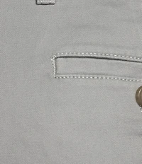 Roundtree & Yorke The Cloud Collection 8#double; Flat-Front Tech Pocket Washed Chino Shorts
