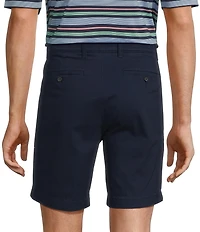 Roundtree & Yorke The Cloud Collection 8#double; Flat-Front Tech Pocket Washed Chino Shorts