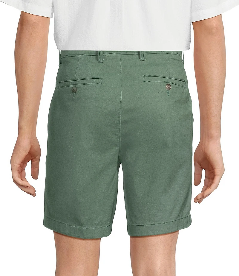 Roundtree & Yorke The Cloud Collection 8#double; Flat-Front Tech Pocket Washed Chino Shorts