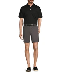 Roundtree & Yorke The Cloud Collection 8#double; Flat-Front Tech Pocket Washed Chino Shorts