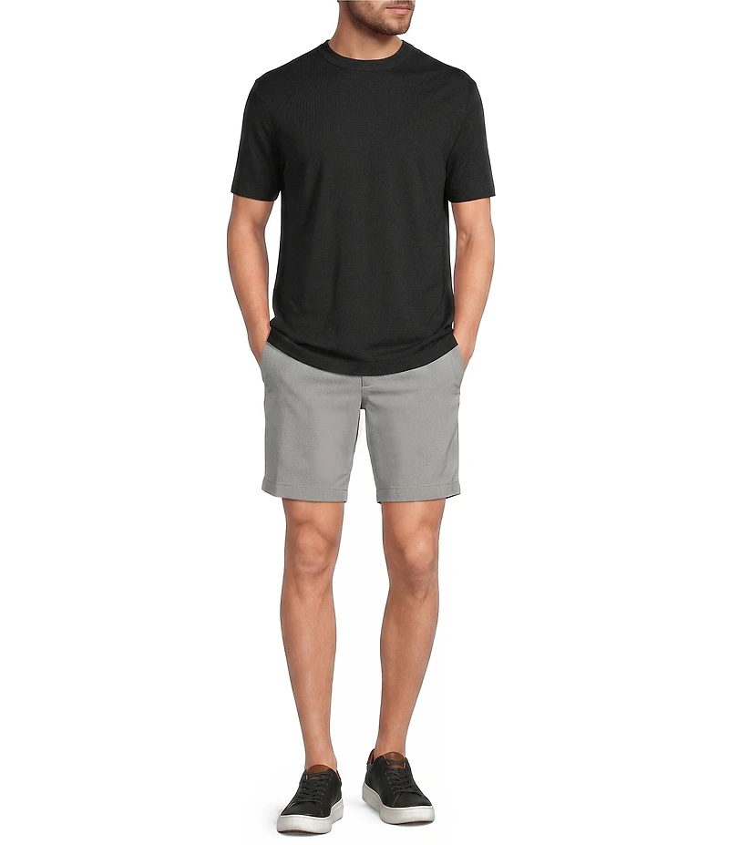 Roundtree & Yorke The Cloud Collection 8#double; Flat Front Washed Chino Shorts