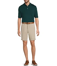 Roundtree & Yorke The Cloud Collection 8#double; Flat Front Washed Chino Shorts