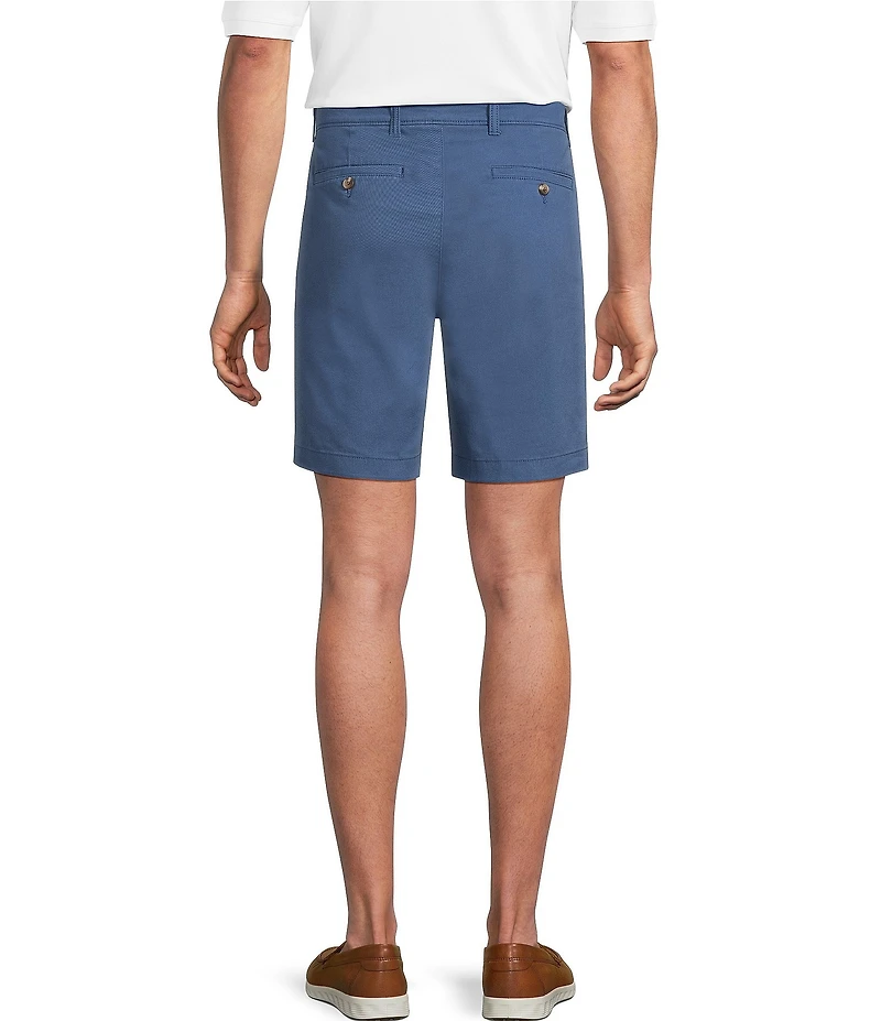 Roundtree & Yorke The Cloud Collection 8#double; Flat Front Washed Chino Shorts