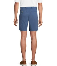 Roundtree & Yorke The Cloud Collection 8#double; Flat Front Washed Chino Shorts