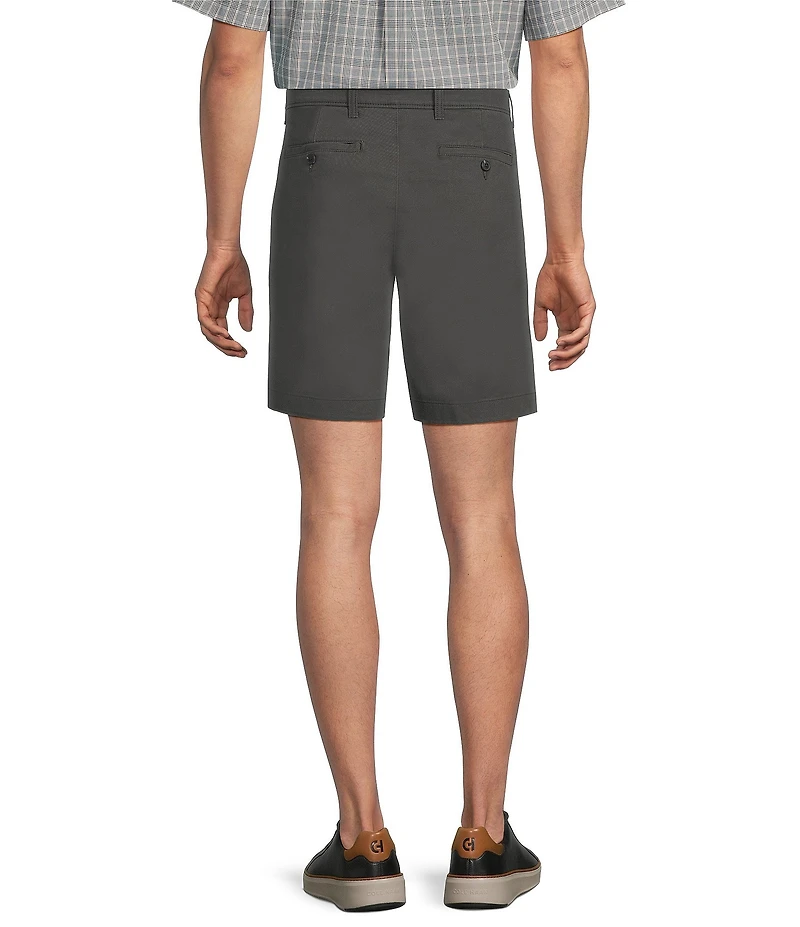 Roundtree & Yorke The Cloud Collection 8#double; Flat Front Washed Chino Shorts