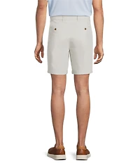 Roundtree & Yorke The Cloud Collection 8#double; Flat Front Washed Chino Shorts