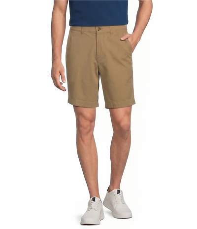 Roundtree & Yorke The Cloud Collection 8#double; Flat Front Washed Chino Shorts