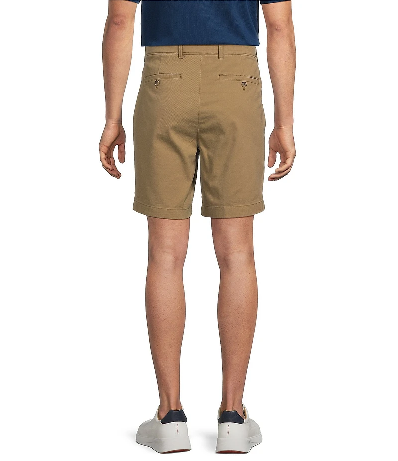 Roundtree & Yorke The Cloud Collection 8#double; Flat Front Washed Chino Shorts