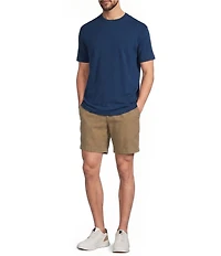 Roundtree & Yorke The Cloud Collection 8#double; Flat Front Washed Chino Shorts