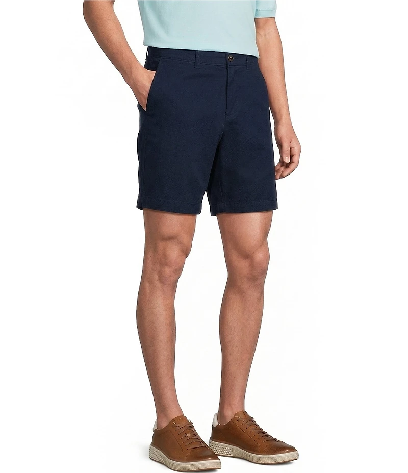 Roundtree & Yorke The Cloud Collection 8#double; Flat Front Washed Chino Shorts