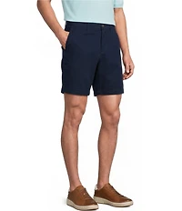 Roundtree & Yorke The Cloud Collection 8#double; Flat Front Washed Chino Shorts