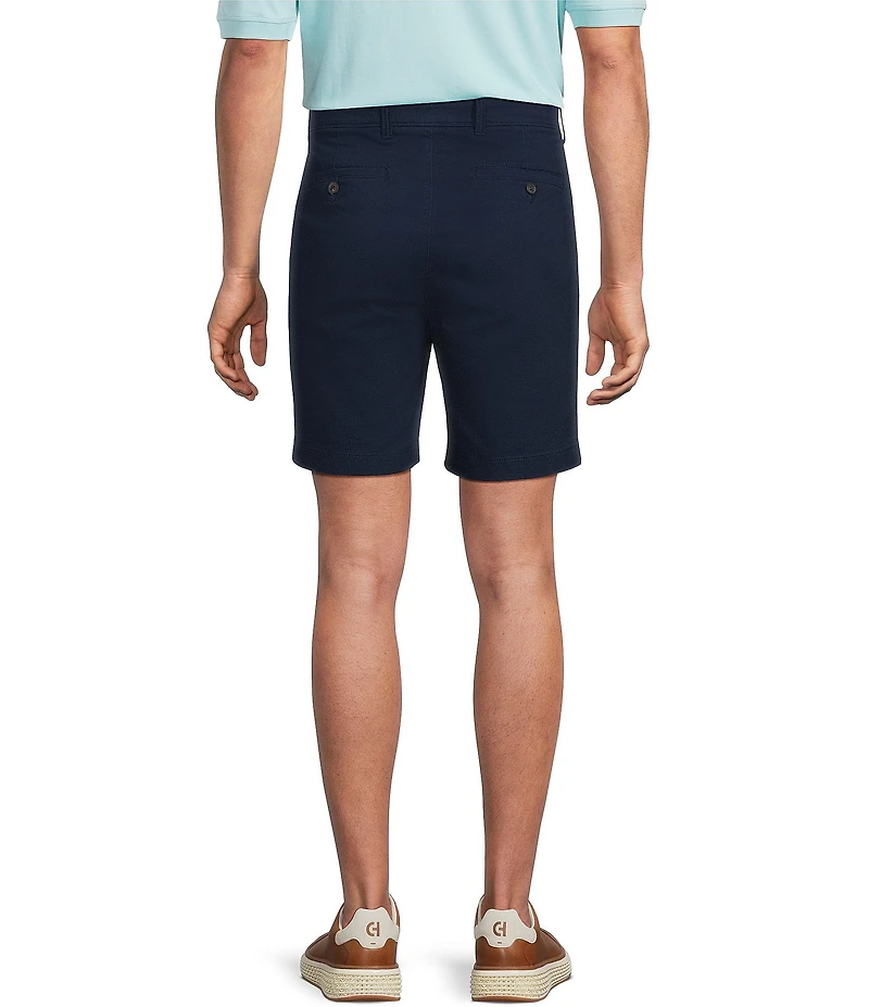 Roundtree & Yorke The Cloud Collection 8#double; Flat Front Washed Chino Shorts