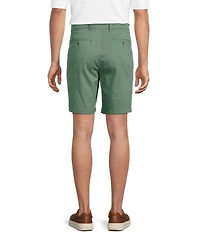 Roundtree & Yorke The Cloud Collection 9#double; Flat Front Washed Chino Shorts