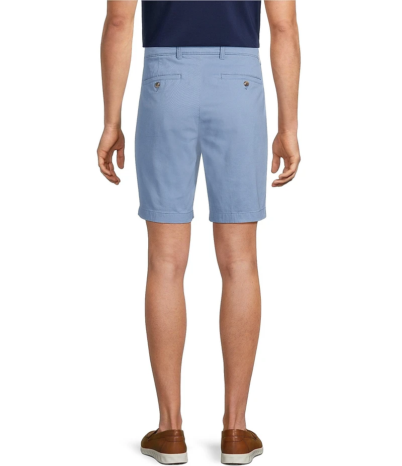 Roundtree & Yorke The Cloud Collection 9#double; Flat Front Washed Chino Shorts