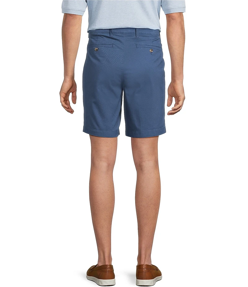 Roundtree & Yorke The Cloud Collection 9#double; Flat Front Washed Chino Shorts
