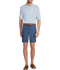 Roundtree & Yorke The Cloud Collection 9#double; Flat Front Washed Chino Shorts