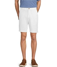 Roundtree & Yorke The Cloud Collection 9#double; Flat Front Washed Chino Shorts