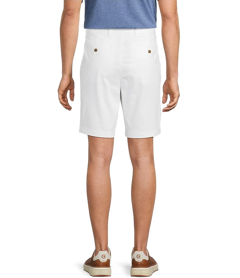Roundtree & Yorke The Cloud Collection 9#double; Flat Front Washed Chino Shorts