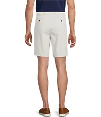 Roundtree & Yorke The Cloud Collection 9#double; Flat Front Washed Chino Shorts