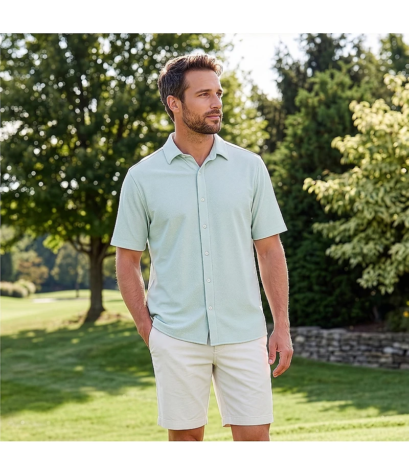 Roundtree & Yorke The Cloud Collection 9#double; Inseam Flat Front Washed Chino Shorts