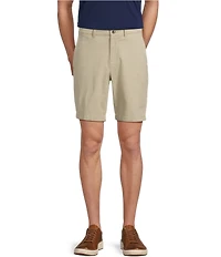 Roundtree & Yorke The Cloud Collection 9#double; Flat Front Washed Chino Shorts