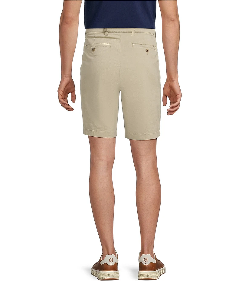 Roundtree & Yorke The Cloud Collection 9#double; Flat Front Washed Chino Shorts