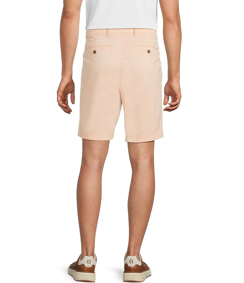Roundtree & Yorke The Cloud Collection 9#double; Flat Front Washed Chino Shorts
