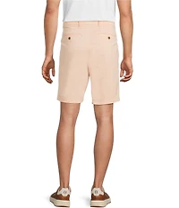 Roundtree & Yorke The Cloud Collection 9#double; Flat Front Washed Chino Shorts