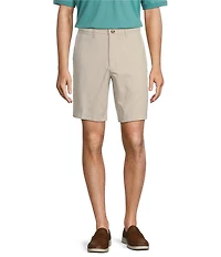 Roundtree & Yorke The Cloud Collection 9#double; Flat Front Washed Chino Shorts