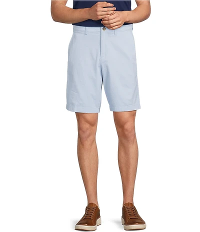 Roundtree & Yorke The Cloud Collection 9#double; Flat Front Washed Chino Shorts