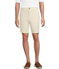 Roundtree & Yorke The Cloud Collection 9#double; Flat Front Washed Chino Shorts