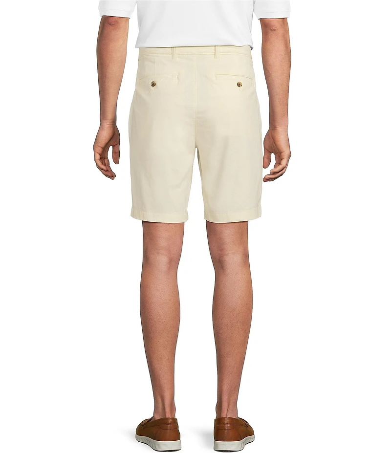 Roundtree & Yorke The Cloud Collection 9#double; Flat Front Washed Chino Shorts
