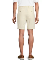 Roundtree & Yorke The Cloud Collection 9#double; Flat Front Washed Chino Shorts