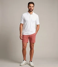 Roundtree & Yorke The Cloud Collection 9#double; Inseam Flat Front Washed Chino Shorts