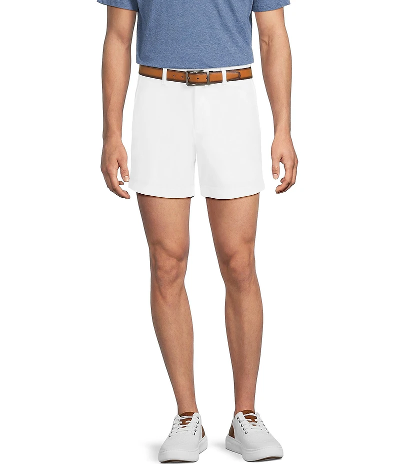 Roundtree & Yorke The Cloud Straight Fit Flat Front 5#double; Inseam Chino Shorts