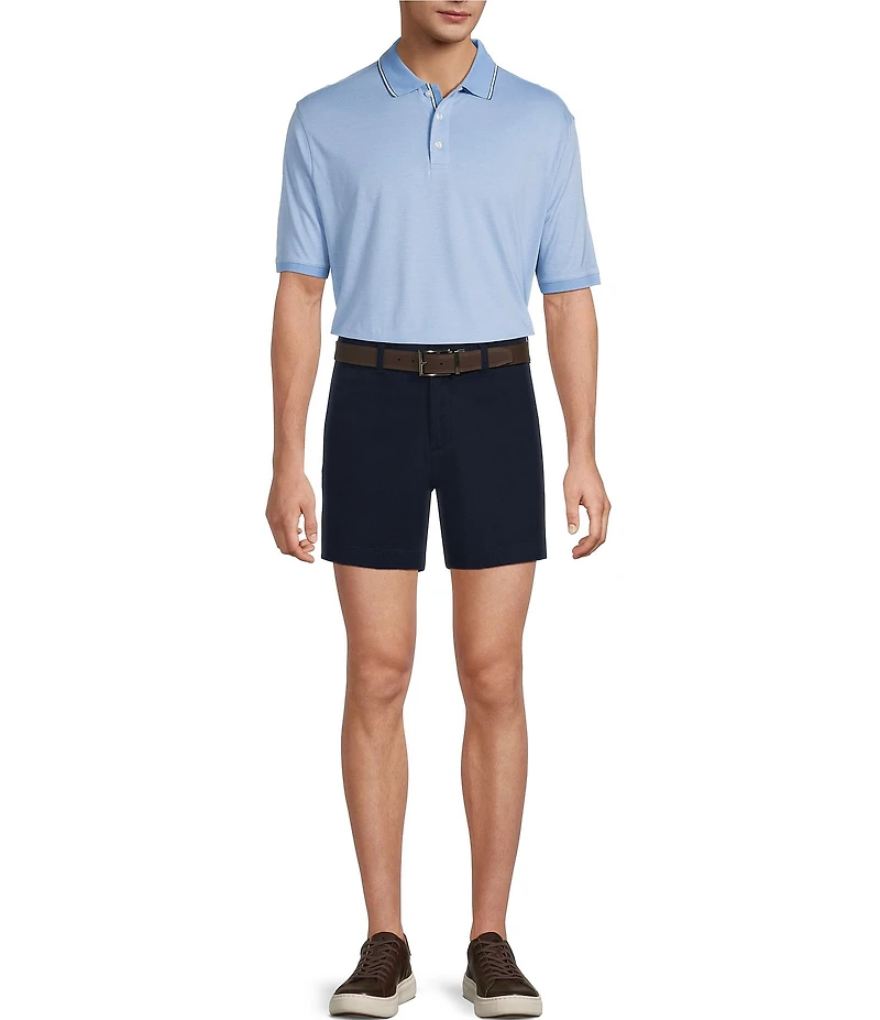 Roundtree & Yorke The Cloud Straight Fit Flat Front 5#double; Inseam Chino Shorts