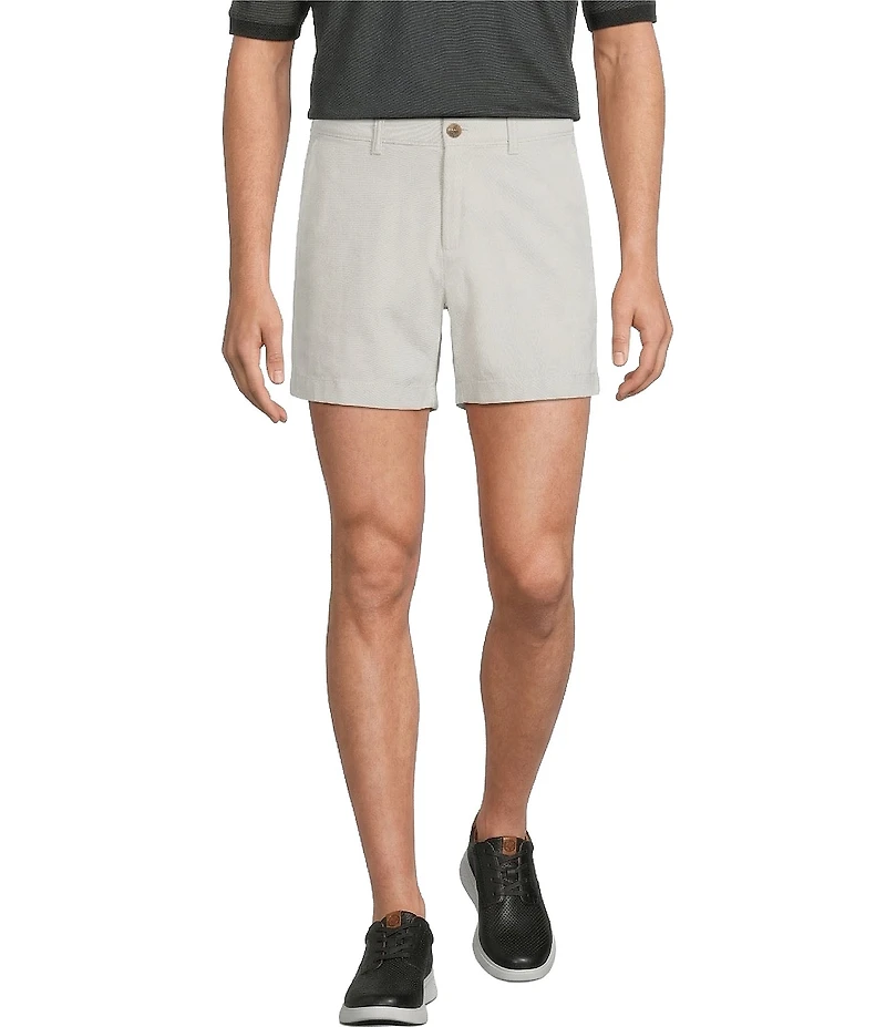 Roundtree & Yorke The Cloud Straight Fit Flat Front 5#double; Inseam Chino Shorts