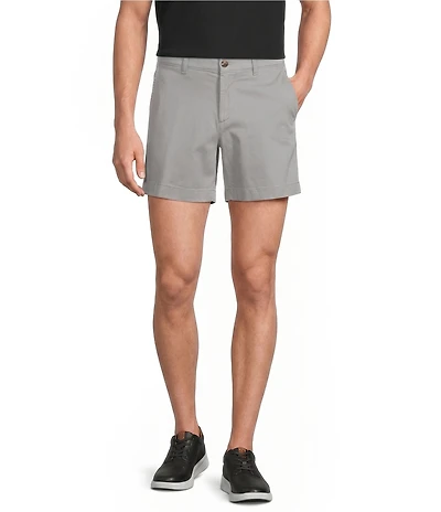 Roundtree & Yorke The Cloud Straight Fit Flat Front 5#double; Inseam Chino Shorts